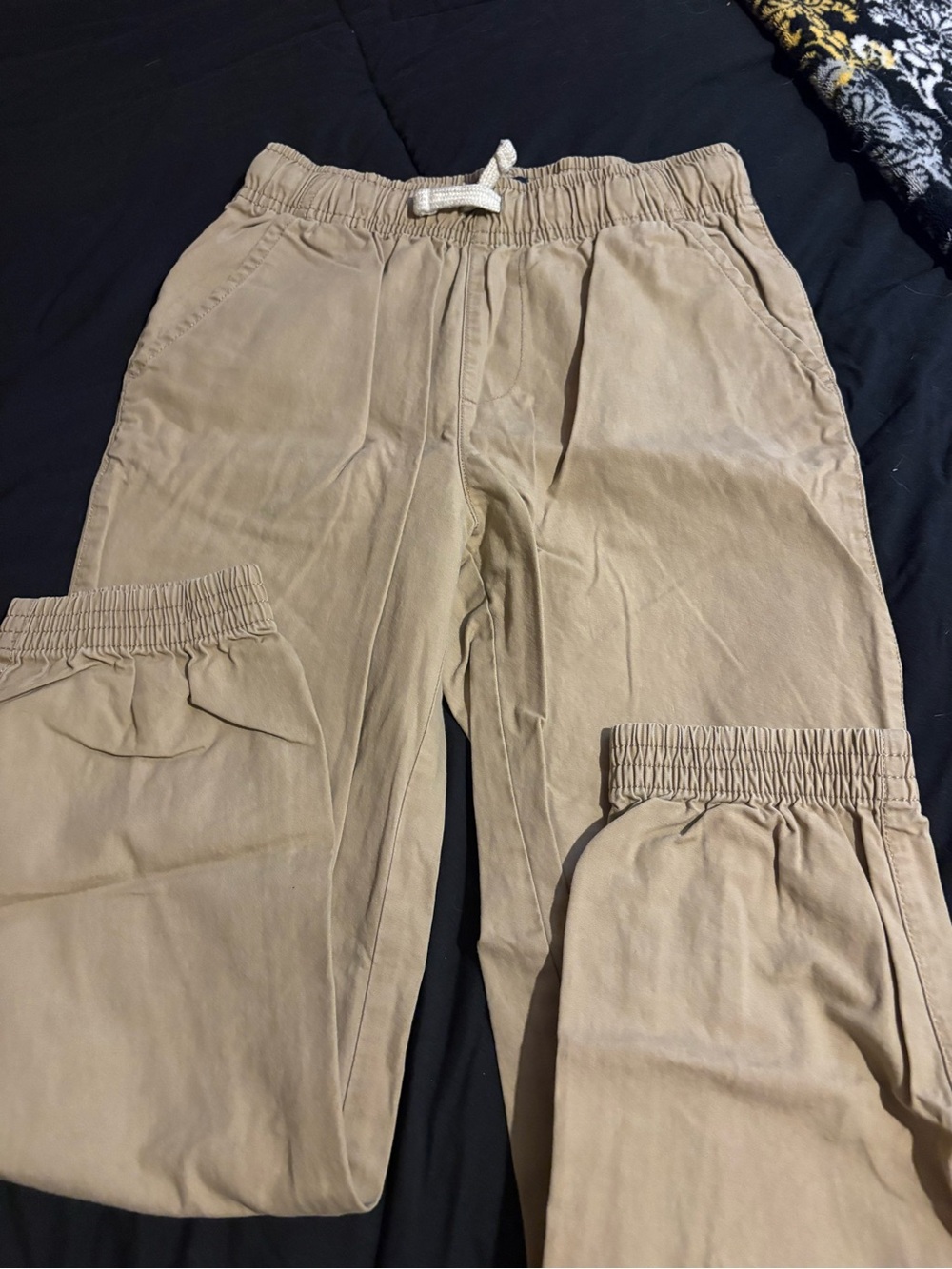 Place Boys Tan Elastic Waist Dress Pants